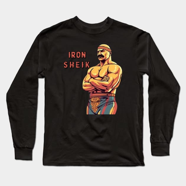 Iron Sheik Long Sleeve T-Shirt by Pixy Official